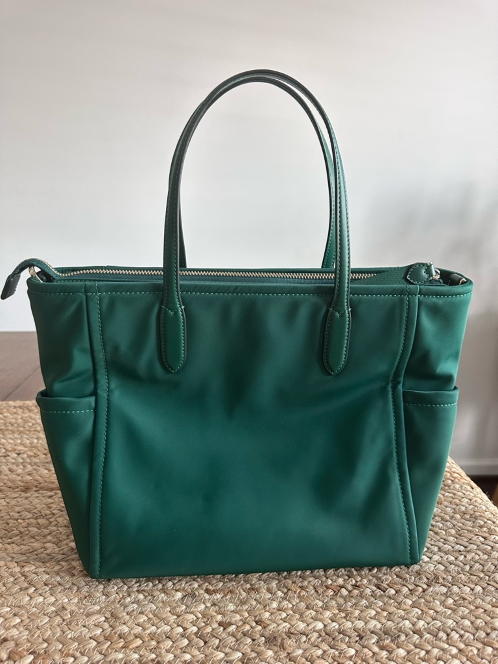 kate spade Chelsea Green Nylon Tote with Gold Hardware - Picture 2 of 3